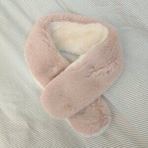 NEW Pink Scarf White Scarf Reversible (Made in Korea)